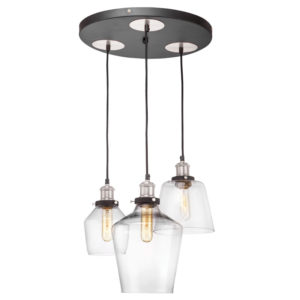 Satin & Glass Pendant Cluster