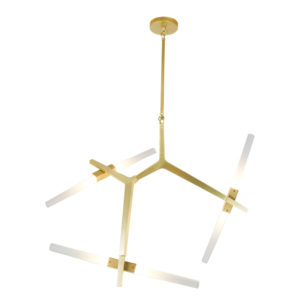 Satin Gold Pendant - Three Armed